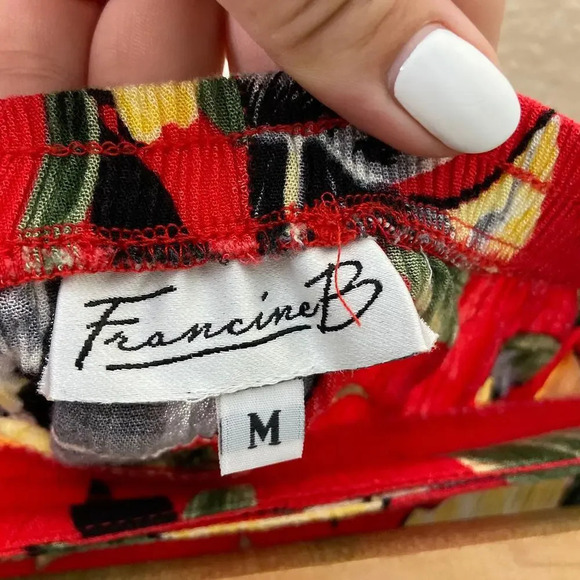 Vintage Red  Hawaiian 2-piece Shorts Set - Picture 10 of 12